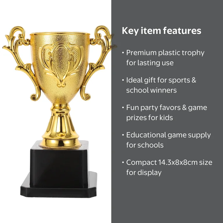 Hemoton Mini Plastic Trophy, 14.3cm with Base, Kids Award for