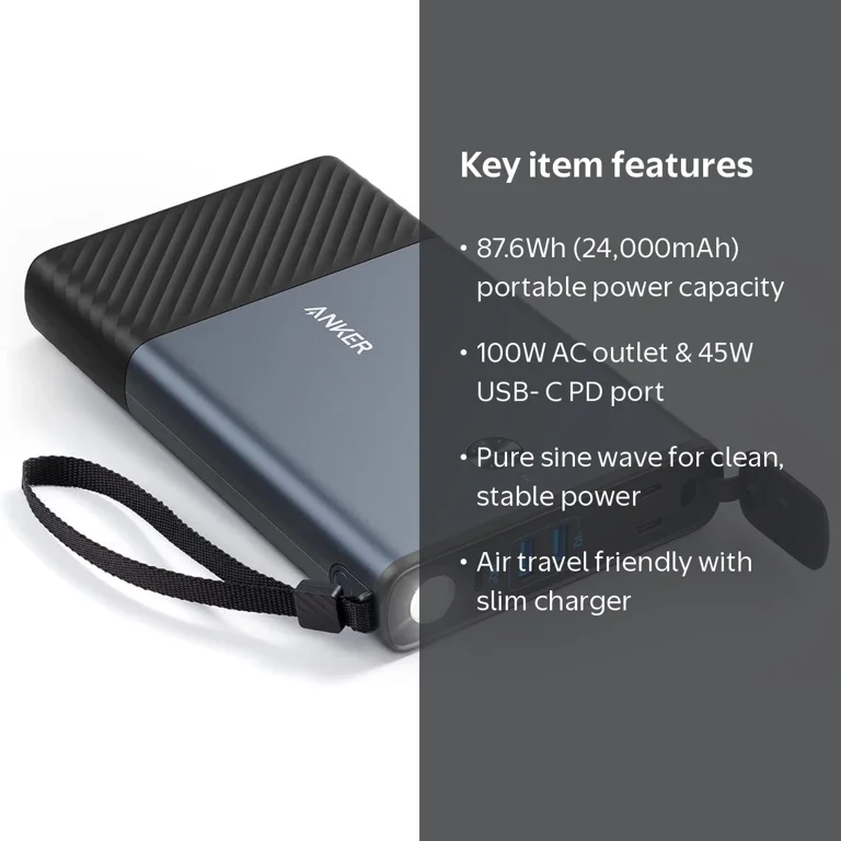 Anker Powerhouse 90, 87.6Wh Charger with 100W AC, 45W USB-C for