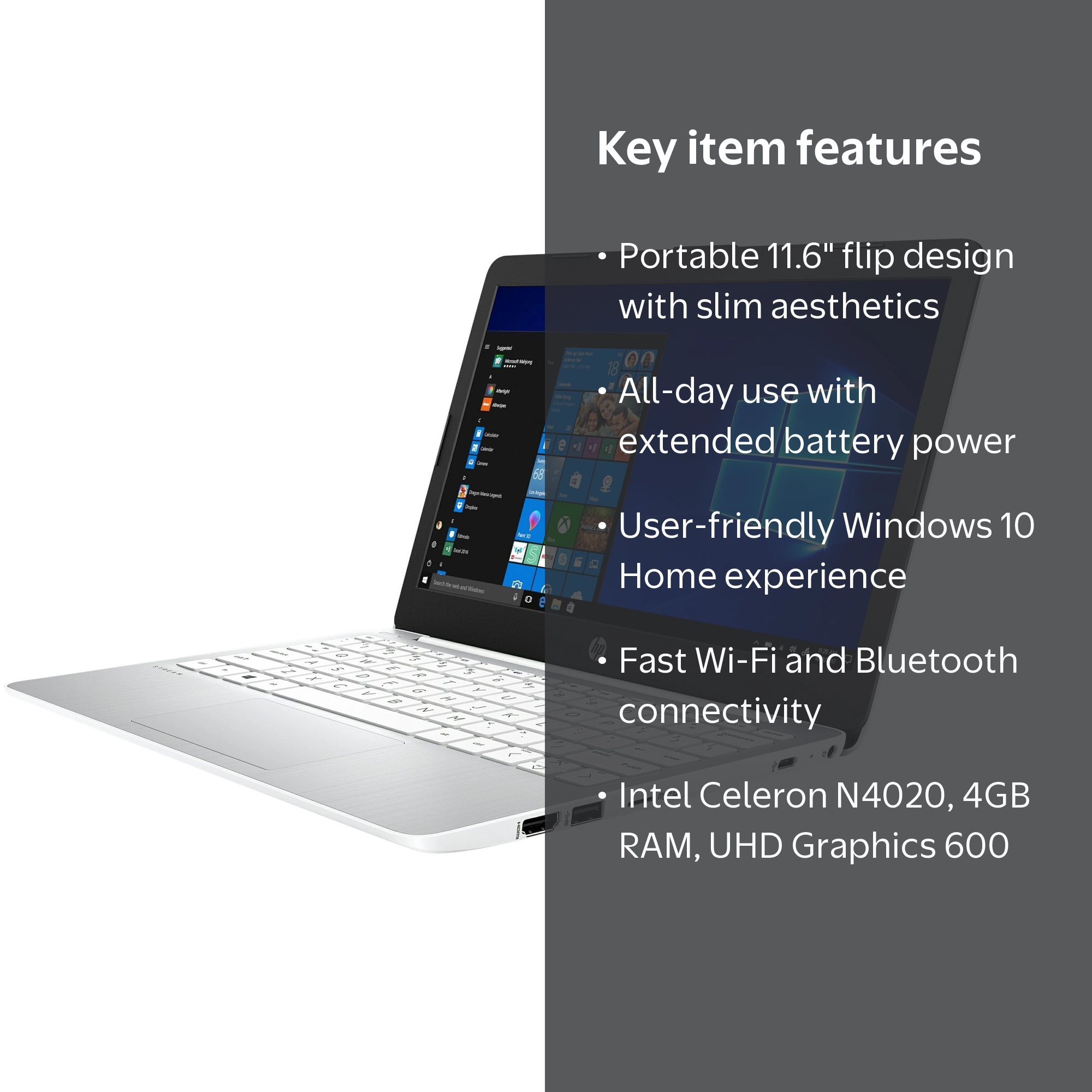 Free Shipping! \HP Stream 11.6\\ Laptop - Intel Celeron N4020, 4GB