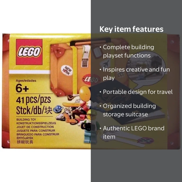 おまけ LEGO, Travel Building Suitcase, 5004932 Toy Play Set - Walmart.com