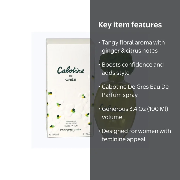 Parfums Gres, Cabotine De Gres Eau De Parfum Spray, 3.4 Oz