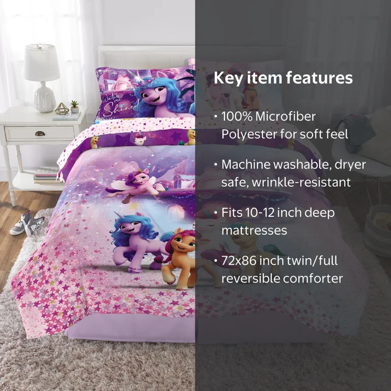 My little pony シーツセット My Little Pony Kids Full Bed in a Bag, Comforter and Sheets