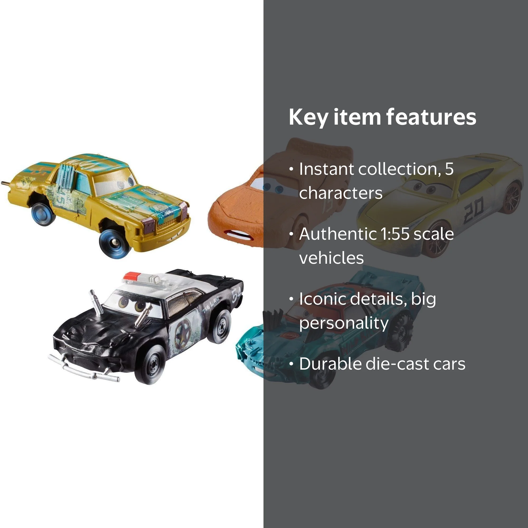 Disney Pixar Cars 3 8 Die-cast 5-Pack - 1:55 Scale Vehicles