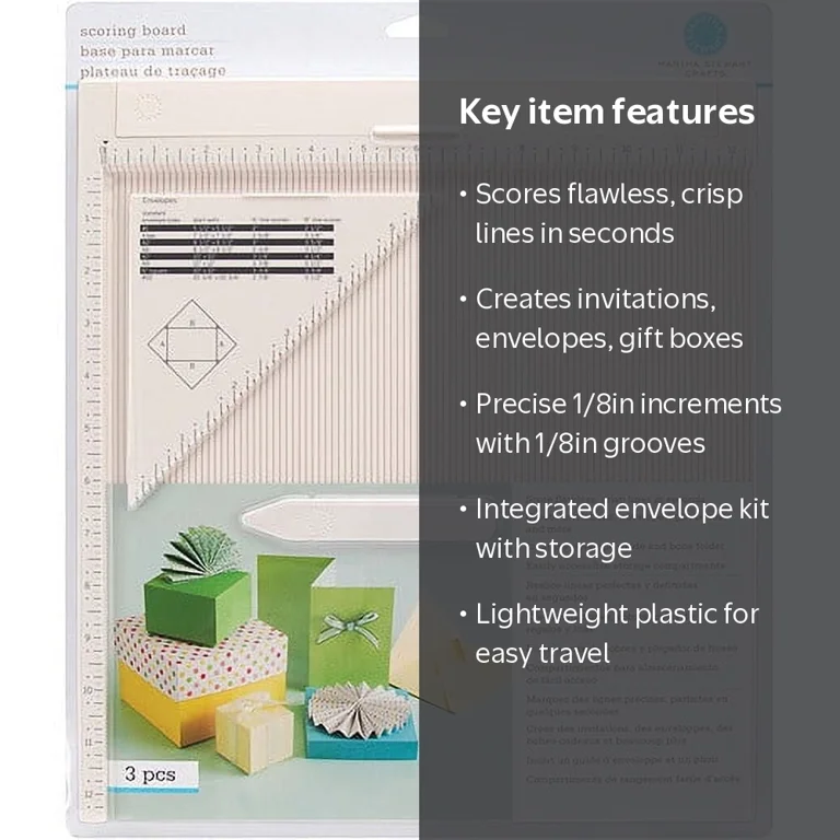 Martha Stewart Crafts Scoring Board and Envelope Tool [Single Martha Stewart Crafts Scoring Board and Envelope Tool [Single