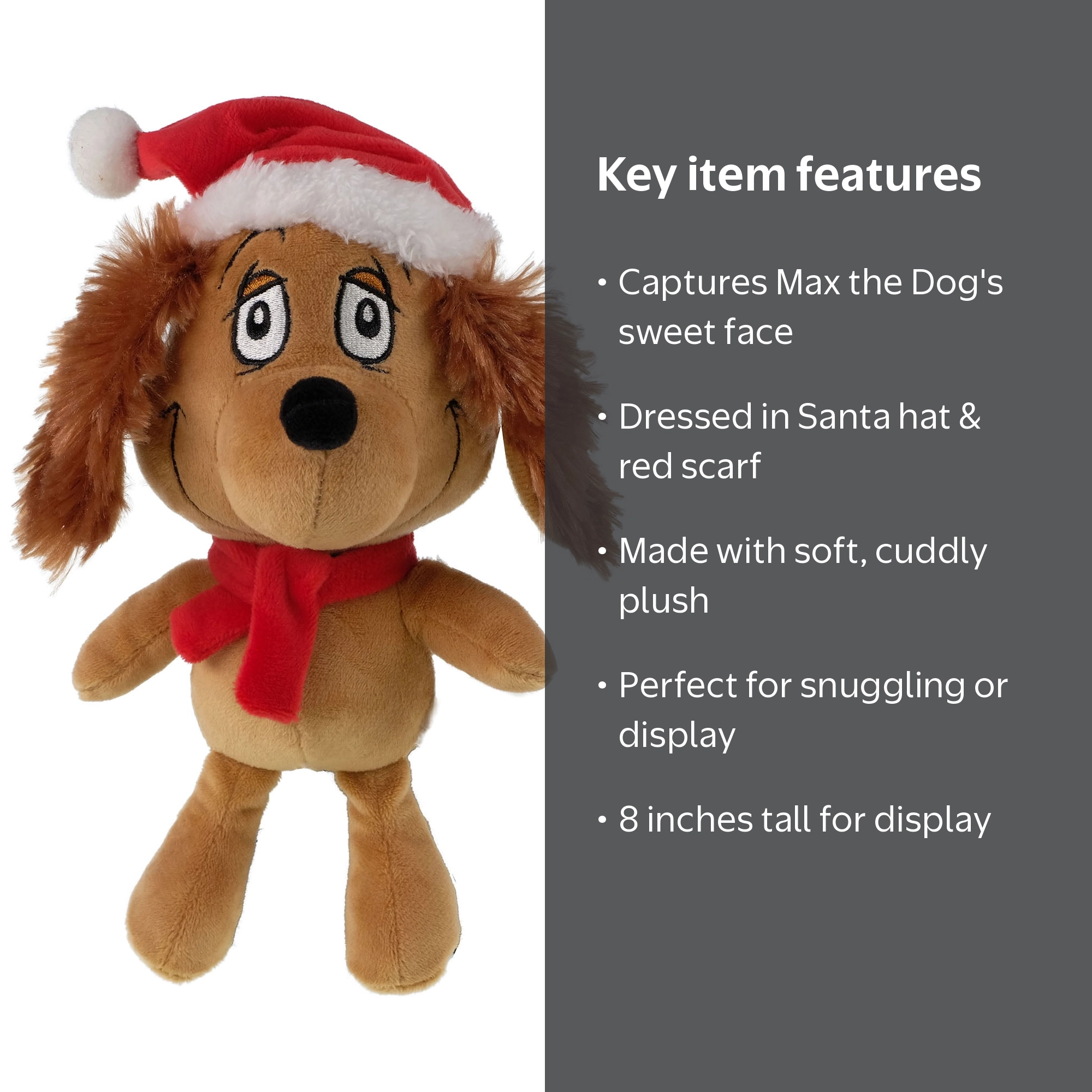 アメリカUSAドクタースース絵本グリンチ愛犬マックスMaxぬいぐるみクリスマス Grinch Christmas Max 8in Plush by Ruz - Walmart.com