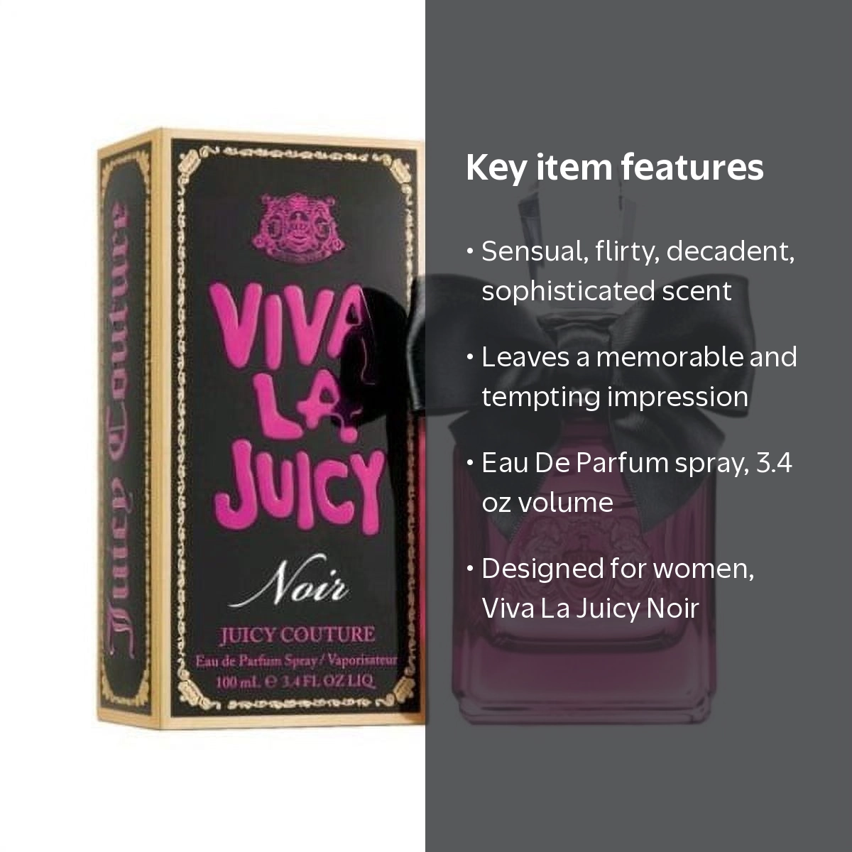 香水(女性用) Juicy Couture Viva La Juicy Noir 100ml Juicy Couture Viva La Juicy Noir Eau De Parfum Spray 3.4 oz, Wild