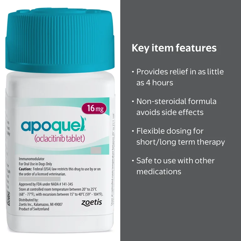Apoquel (Oclacitinib) Tablets for Dogs, 16mg - Walmart.com