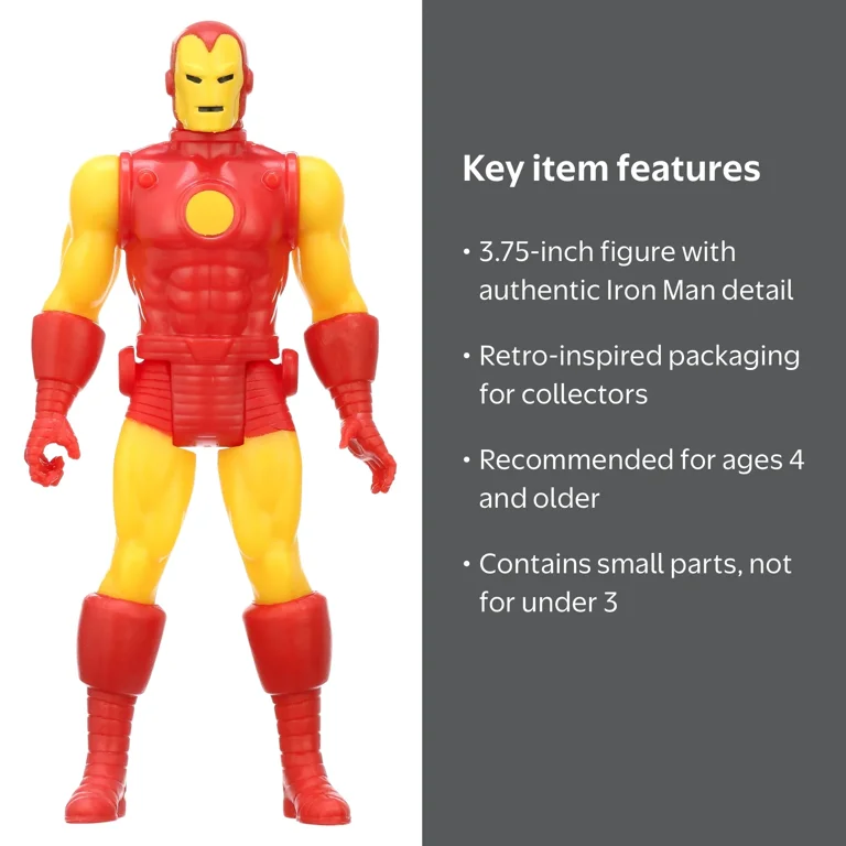 Marvel, Retro 375 Collection Iron Man Action Figure, 3.75 inch