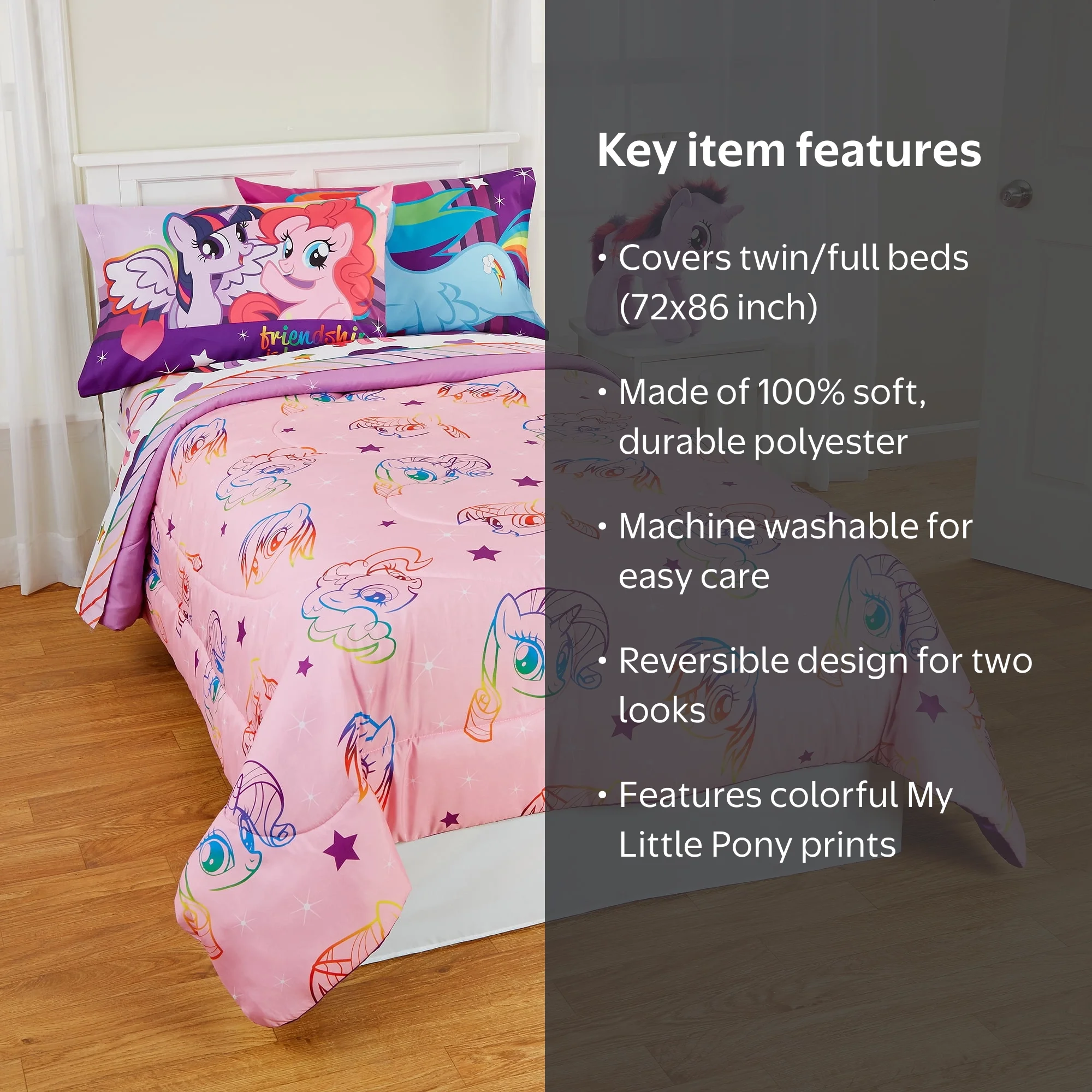 My Little Pony Twin or Full Bedding Comforter, 1 Each - Walmart.com