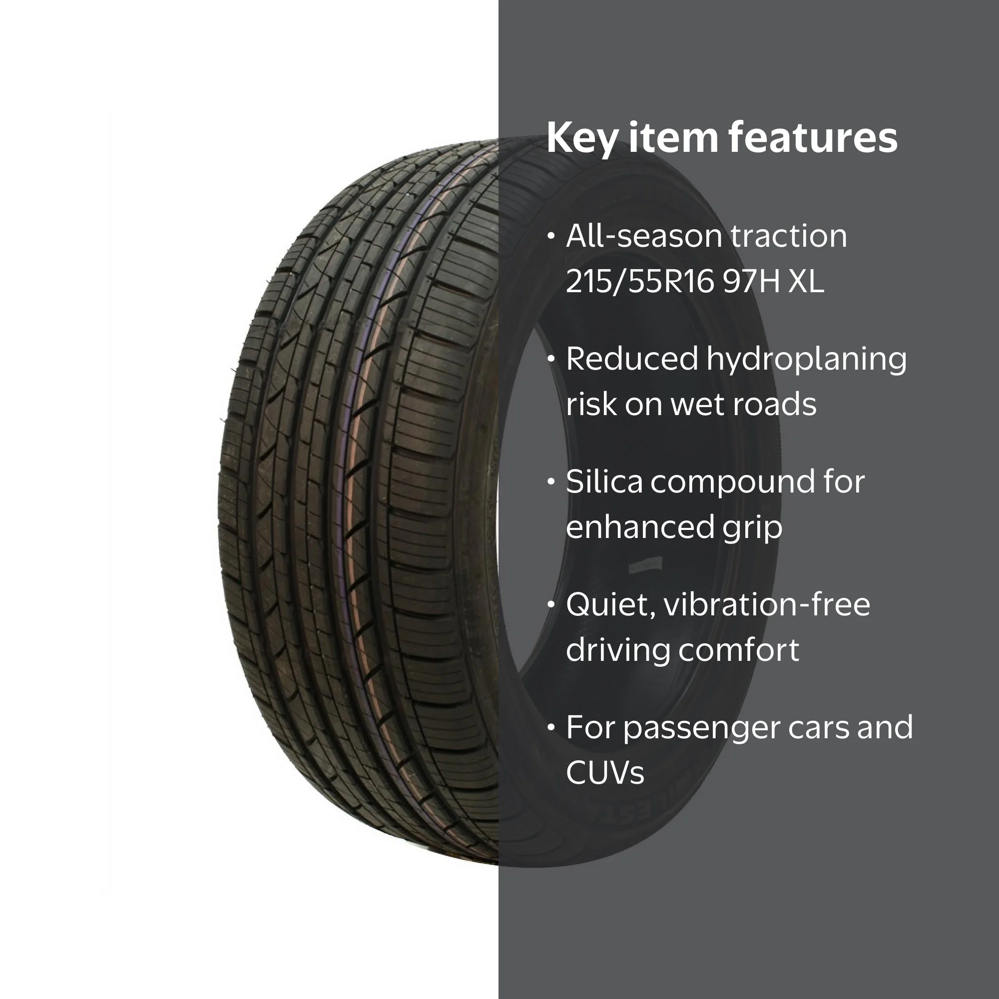 Milestar MS932 Sport All Season Tire, 215/55R16 97H XL, Fits 2013