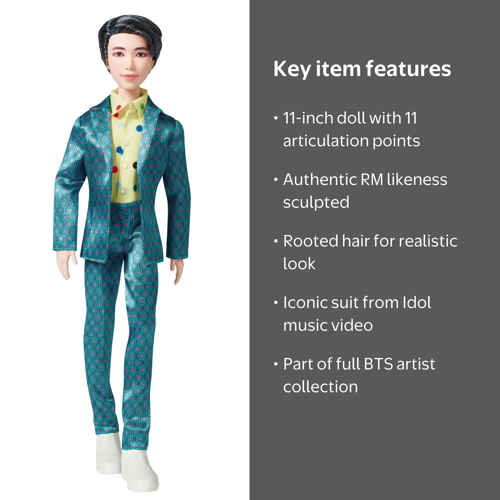 Mattel Official BTS RM Idol Fashion Doll, KPOP Toy for Ages 6 and