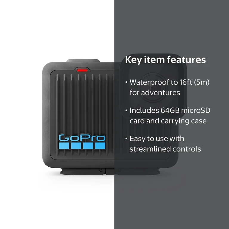 GoPro HERO6 BLACK おまけ付き（SDカード64Gとケース） GoPro HERO Compact Action Camera Bundle with 64GB microSD and