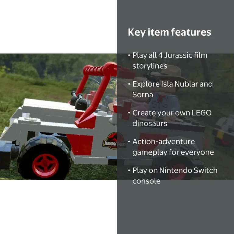 LEGO: Jurassic World - Dinosaur Adventure Game for Nintendo Switch