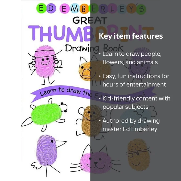 Ed Emberley's Great Thumbprint Drawing Book, (Paperback) - Walmart.com