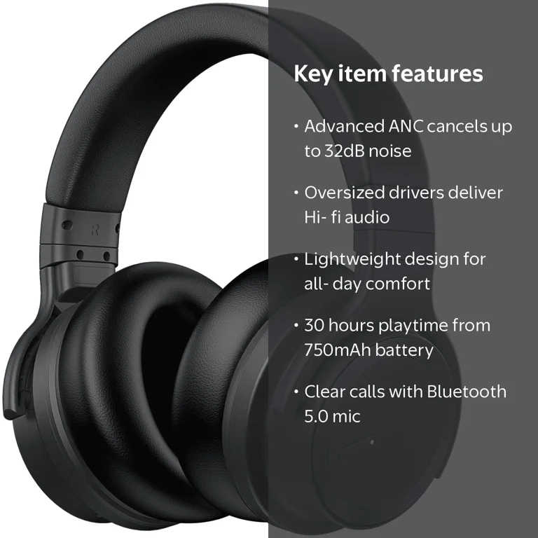 COWIN Bluetooth Headphones Active Noise Cancelling Headphones