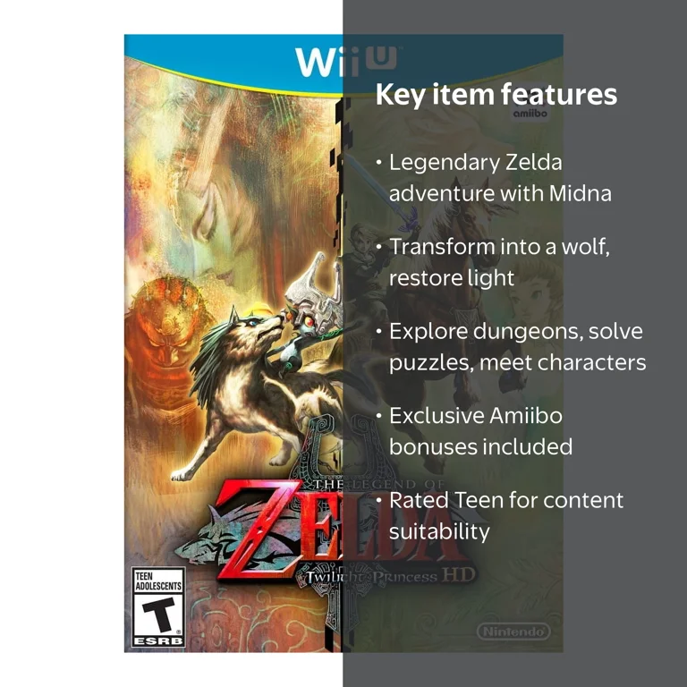 Restored Nintendo The Legend of Zelda: Twilight Princess HD - Wii