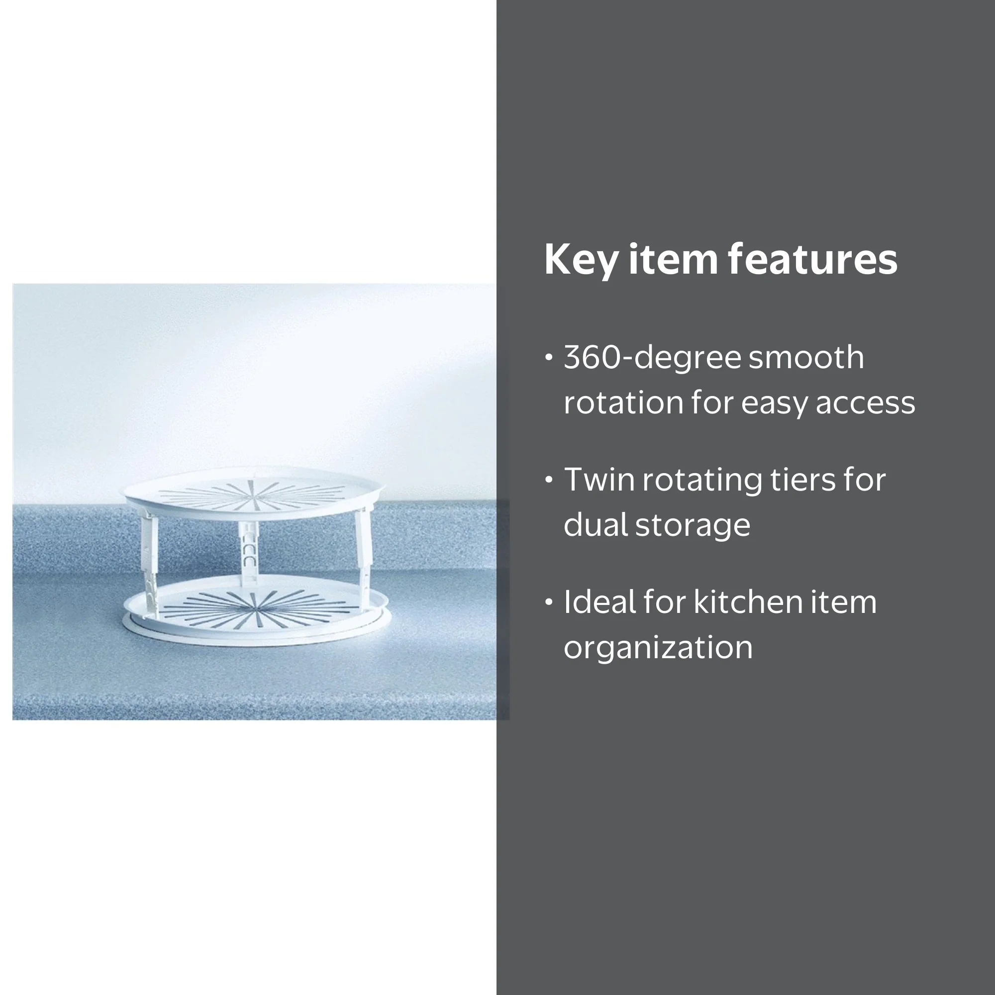 Rubbermaid 2937RDWHT Lazy Susan Twin Turntable - Walmart.com