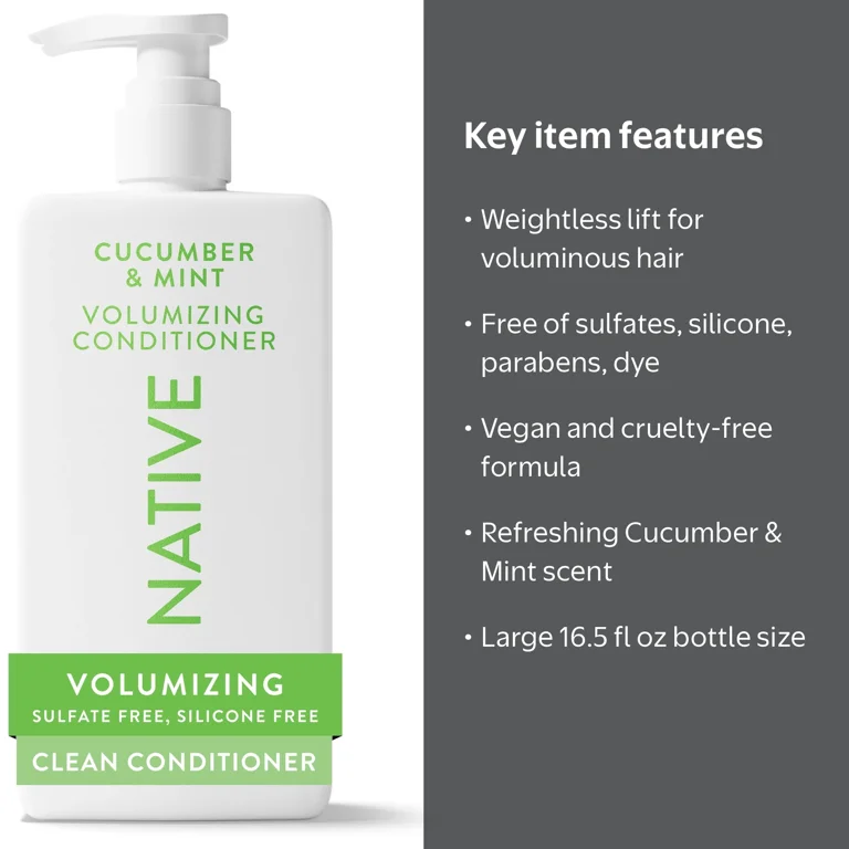 Native Volumizing Conditioner Cucumber & Mint, Sulfate & Silicone