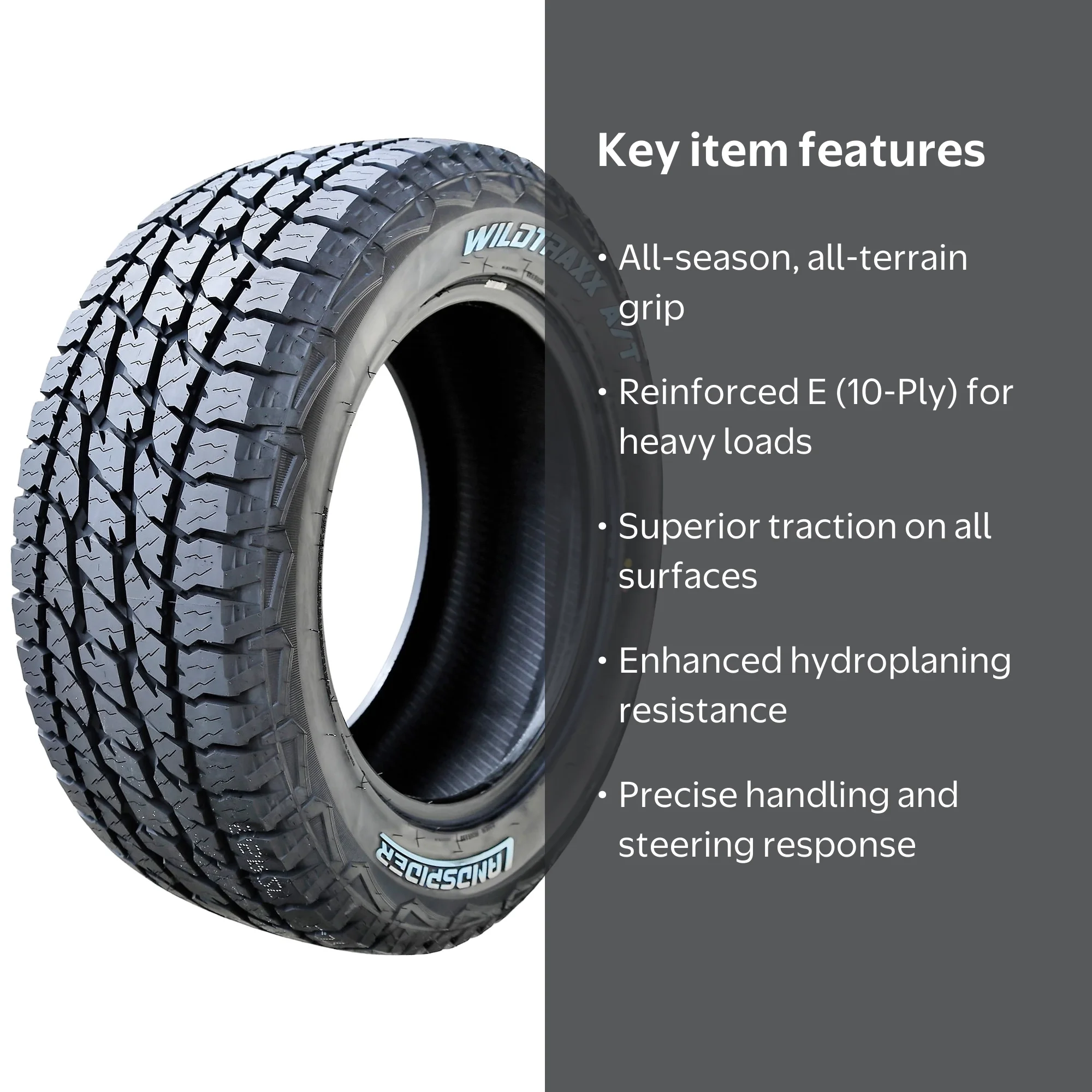 Landspider Wildtraxx A/T LT 275/60R20 Tire for 2016-23 Ram 1500