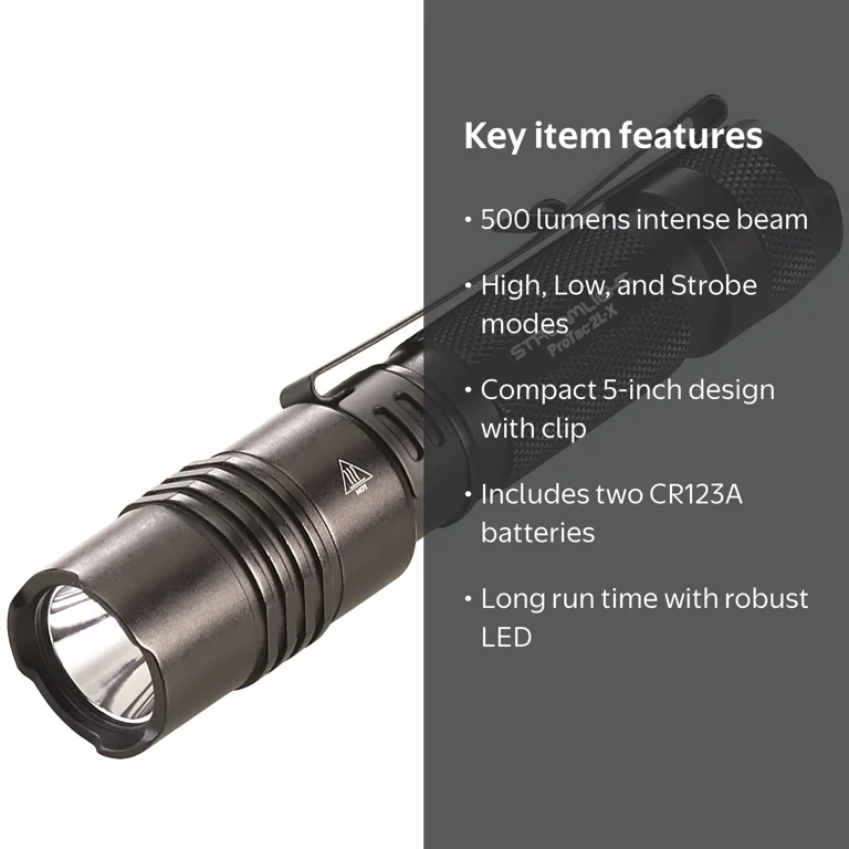 Streamlight, Flashlight, ProTac 2L-X, 500 Lumens, Black - Walmart.com