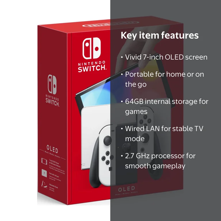 Nintendo Switch OLED Model with White Joy-Con - New Console
