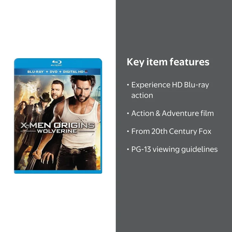 X-Men Origins: Wolverine Blu-ray, 20th Century Fox, Action