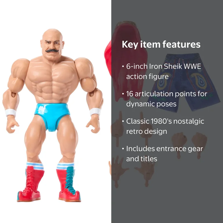 WWE Superstars The Iron Sheik Action Figure & Accessories, Series