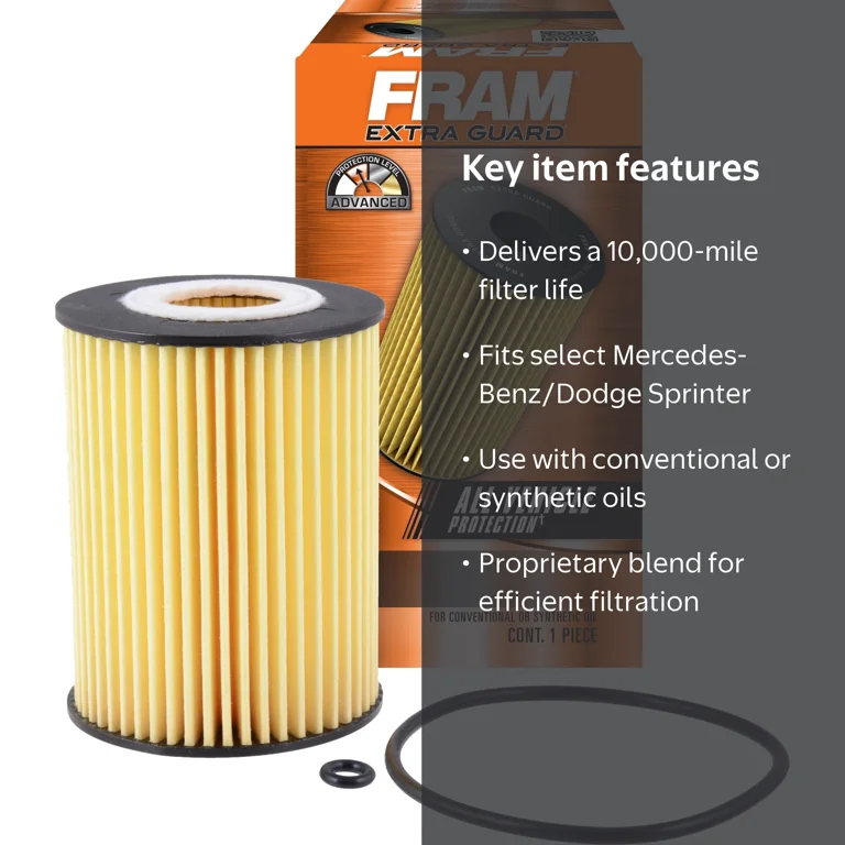 FRAM, Extra Guard Oil Filter, CH10323, 10K mile Fits select models