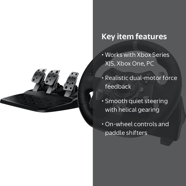 Logitech G920 Gaming Racing Wheel - Steering Car Shifter with
