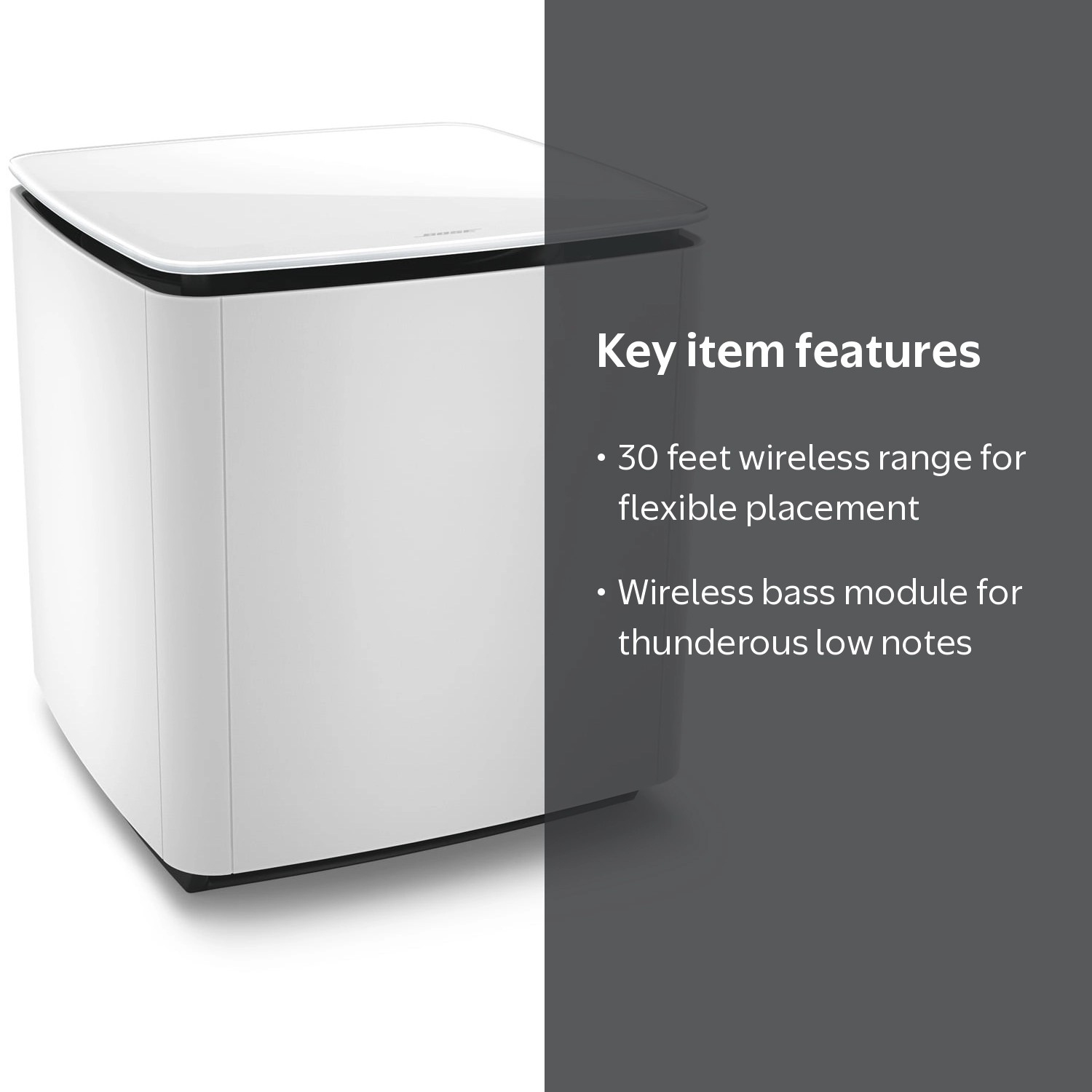 Bose Bass Module 700 Wireless Subwoofer, White, for Bose Soundbars