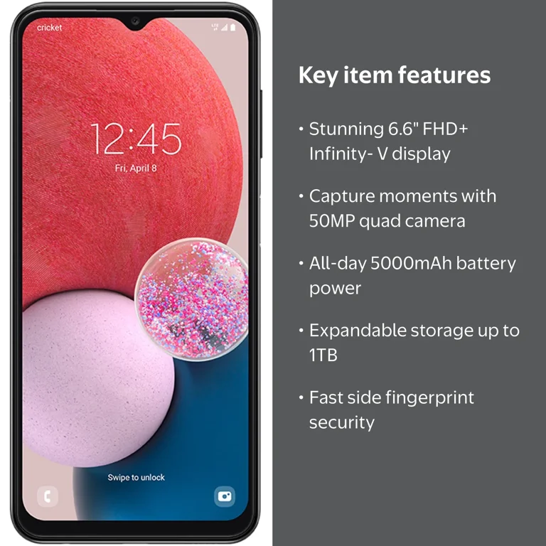 Samsung, Prepaid Smartphone, Galaxy A13 LTE 32GB 4GB RAM Black