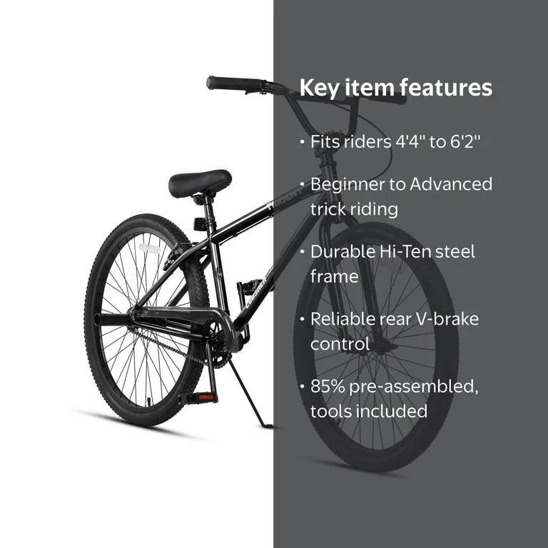 cubsala, 24 Inch BMX Race Bike, Model Trident, Black - Walmart.com