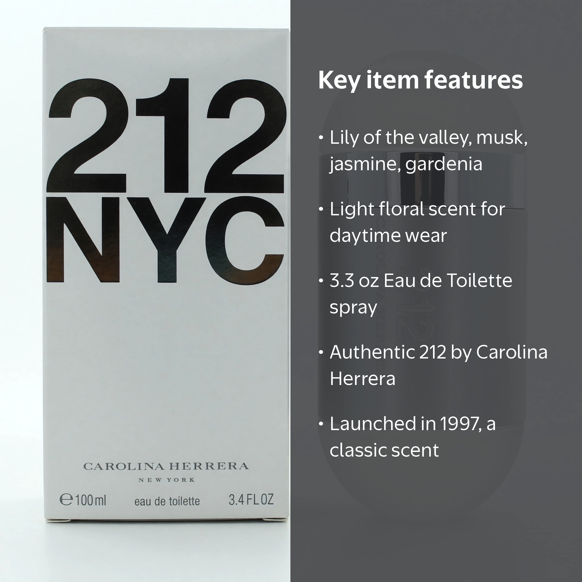 Carolina Herrera 212 Perfume, Eau De Toilette Spray for Women