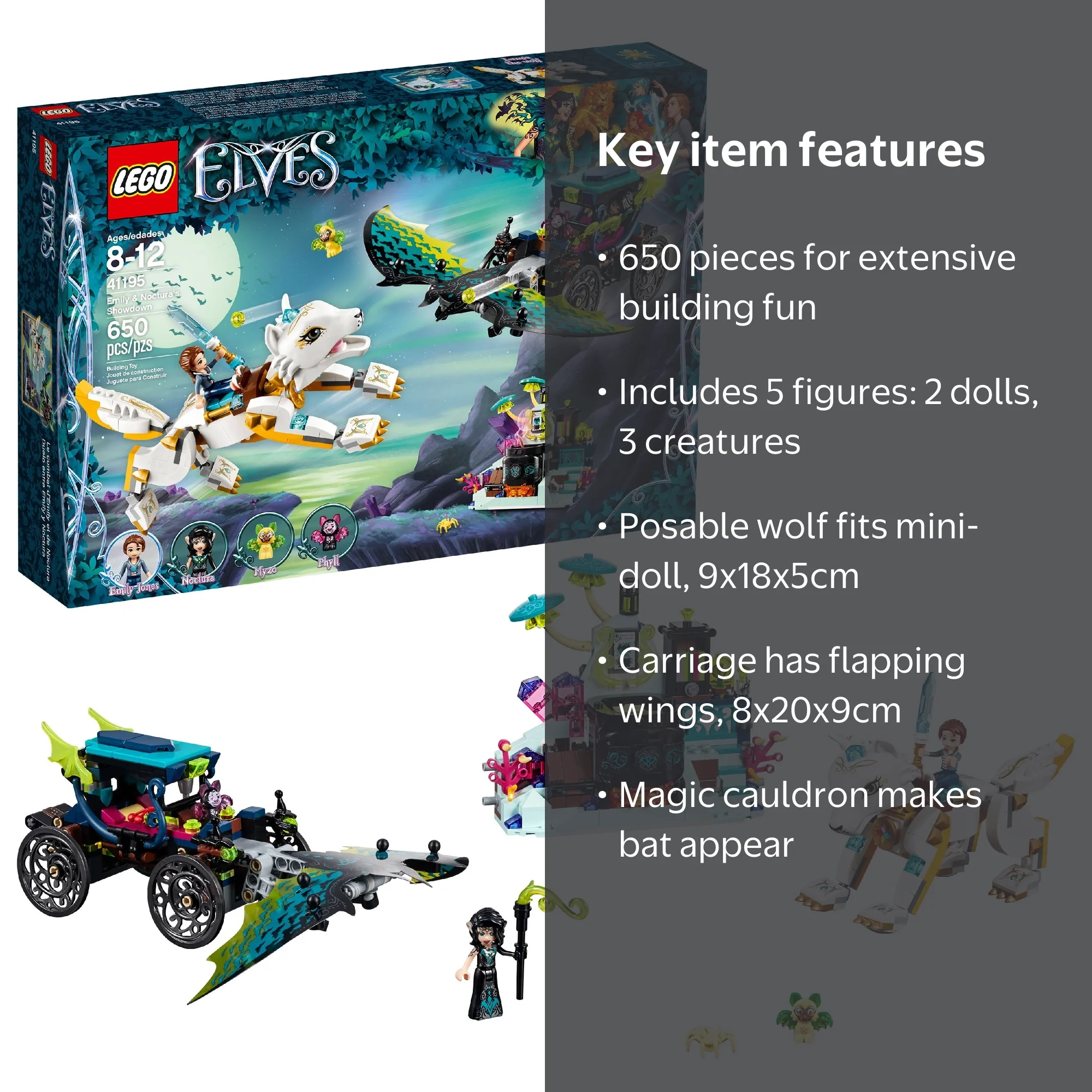LEGO Elves Emily & Noctura's Showdown 41195 (650 Pieces) - Walmart.com