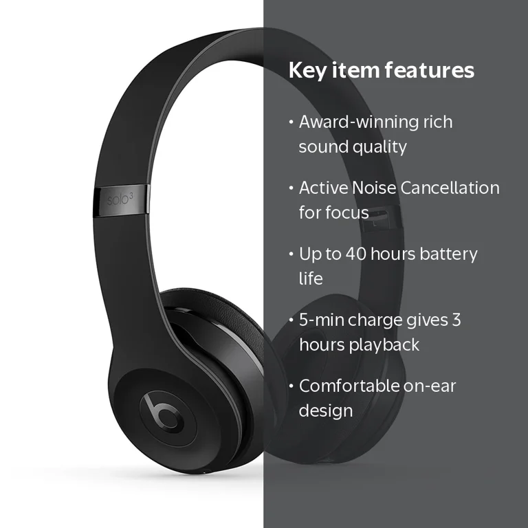 Beats by Dr. Dre, Headphones, Wireless Bluetooth, 40 Hour Battery