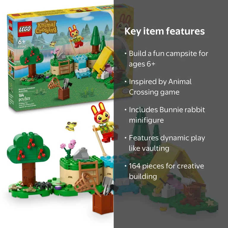 LEGO, Animal Crossing Build Kit, 77047, Creative Outdoor Playset