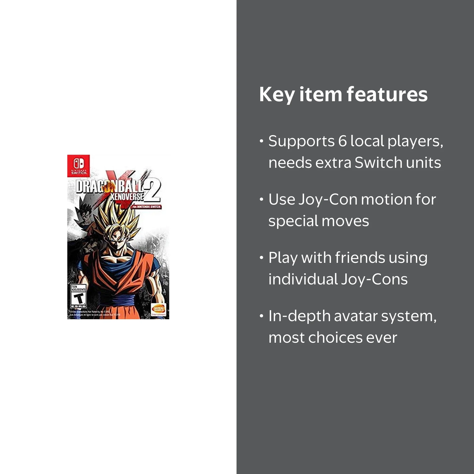 Dragon Ball Xenoverse 2, Bandai/Namco, Nintendo Switch