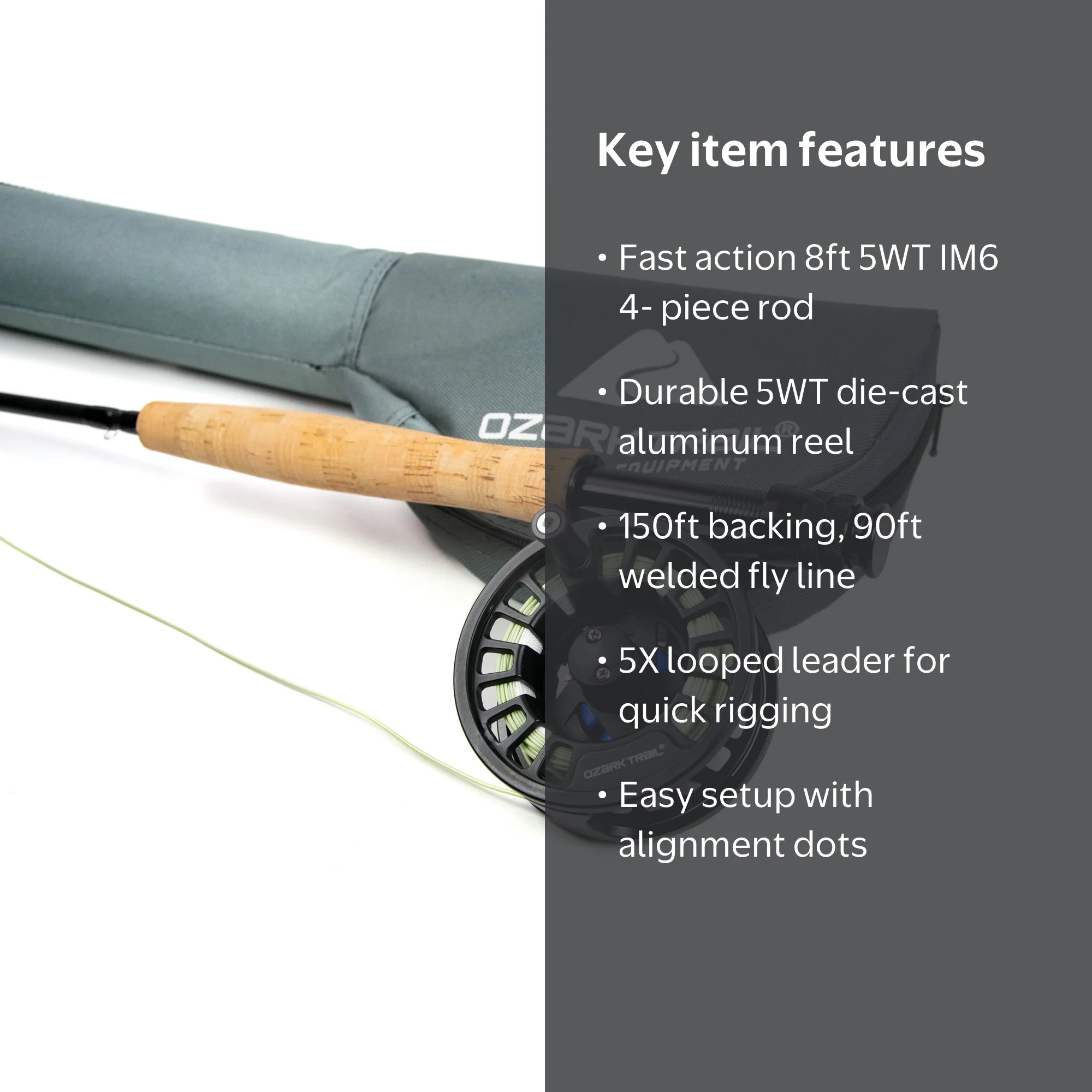 Ozark Trail 5WT 8ft Graphite Fly Fishing Rod Combo - Walmart.com