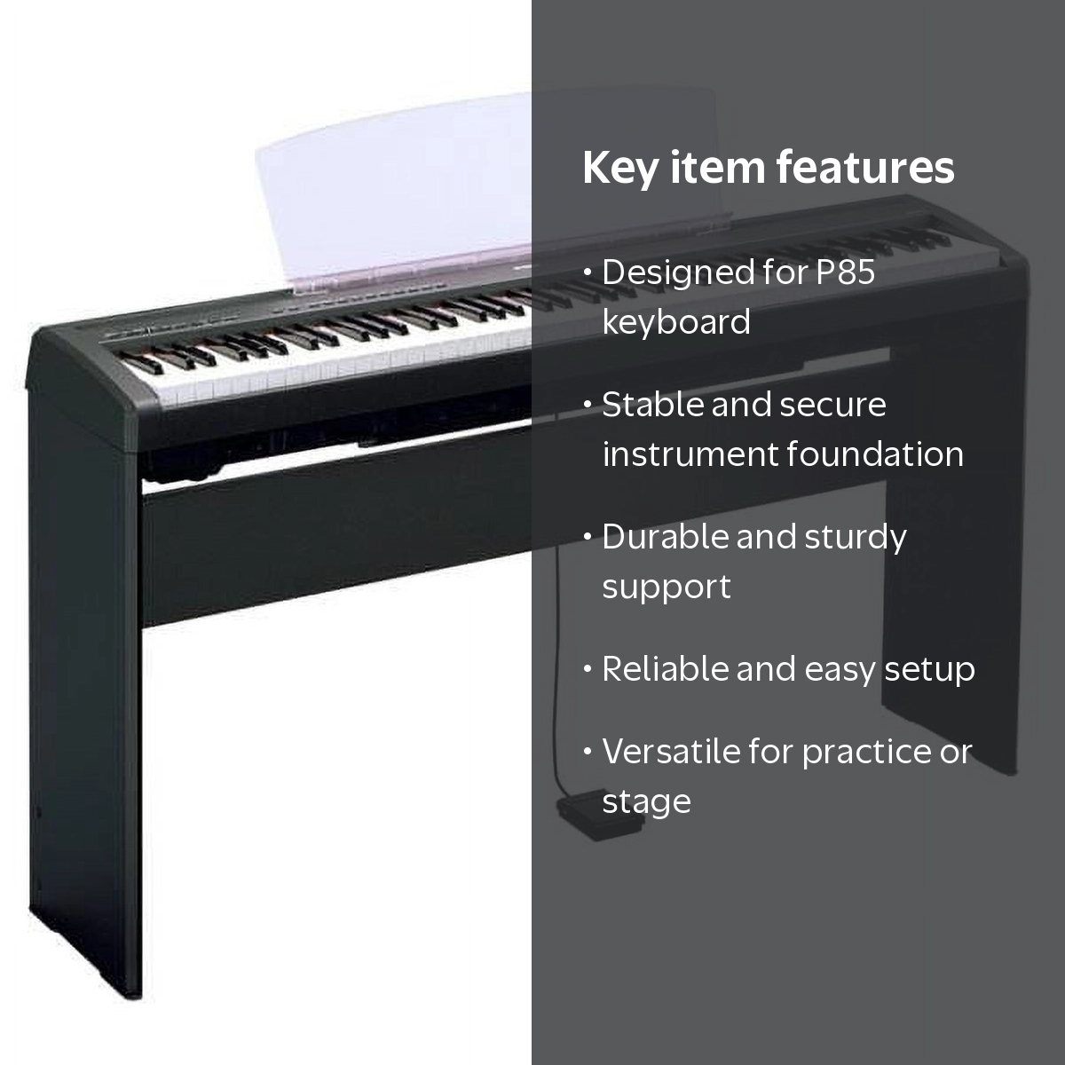 Yamaha L85 Keyboard Stand for the P85 Keyboard, Black - Walmart.com