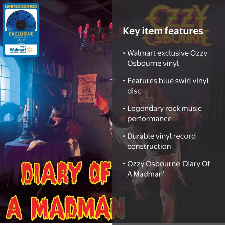 Walmart Exclusive: Ozzy Osbourne - Diary Of A Madman (Blue Swirl
