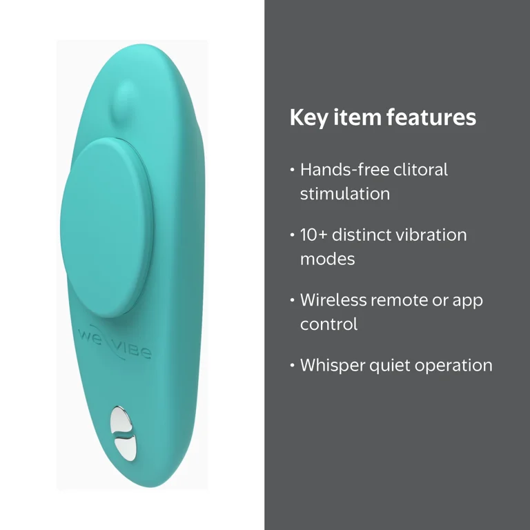 We-Vibe Moxie+ Wearable Panty Vibrator, Aqua - Walmart.com