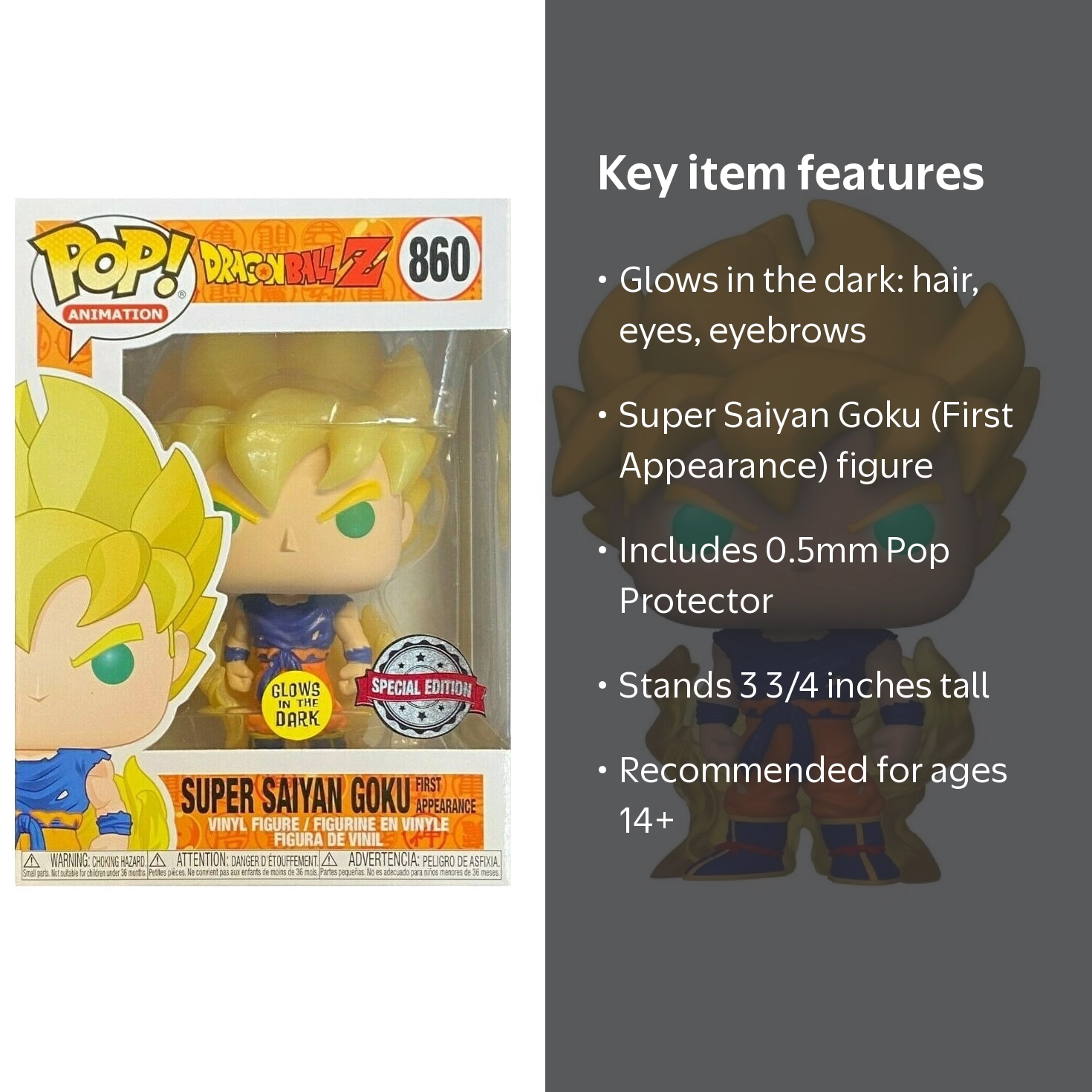 Funko, Pop, First Appearance #860, Dragon Ball Z Glows in Dark
