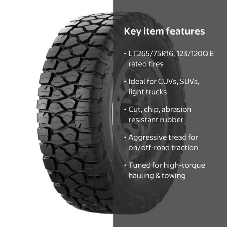 BFG HD-Terrain T/A KT LT265/75R16 123/120Q E - Walmart.com