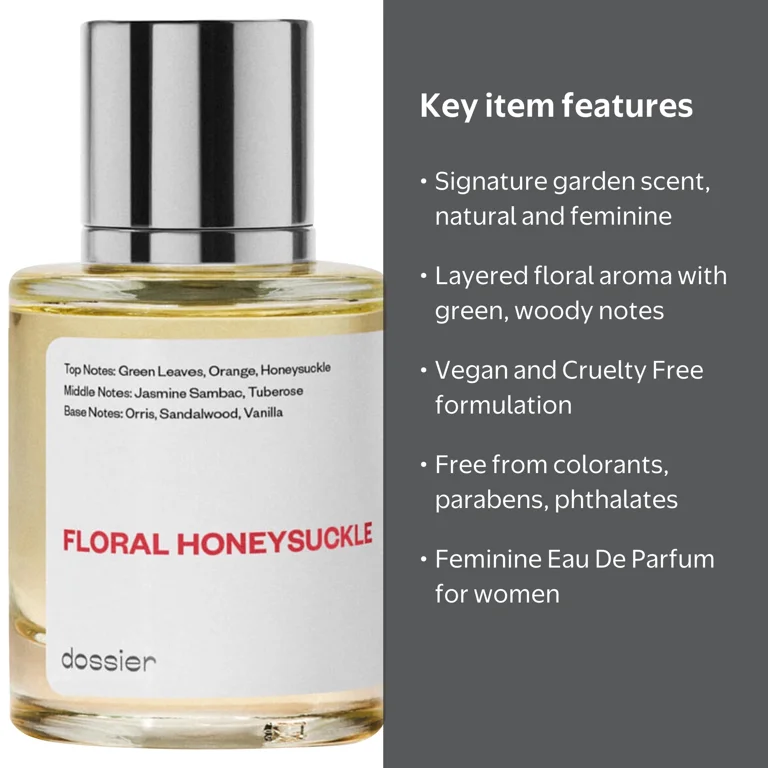 Dossier Floral Honeysuckle EDP, 1.7 oz, Inspired by Gucci Bloom