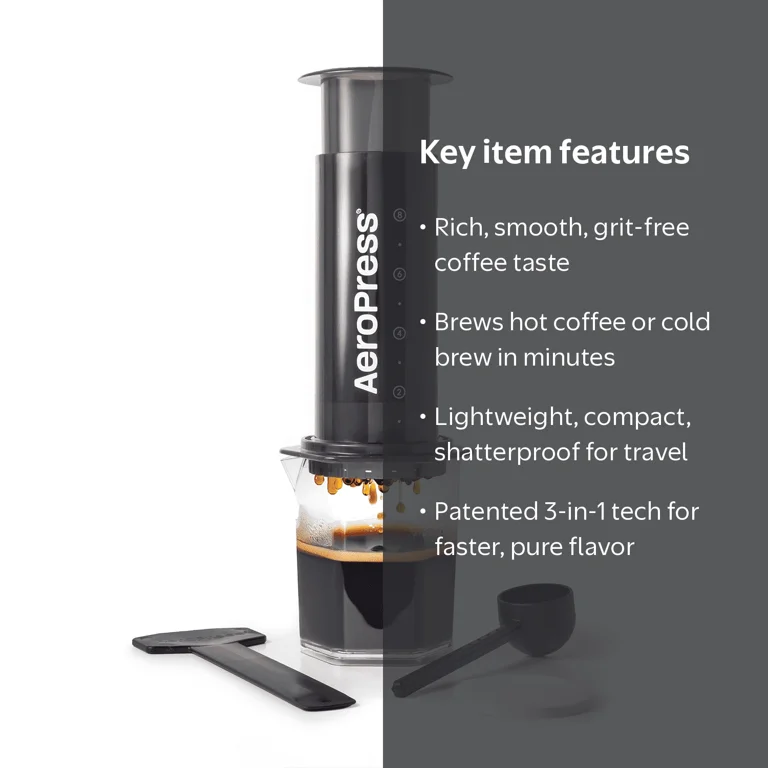 AeroPress, Coffee Press, XL Gray Portable Coffee Maker - Walmart.com