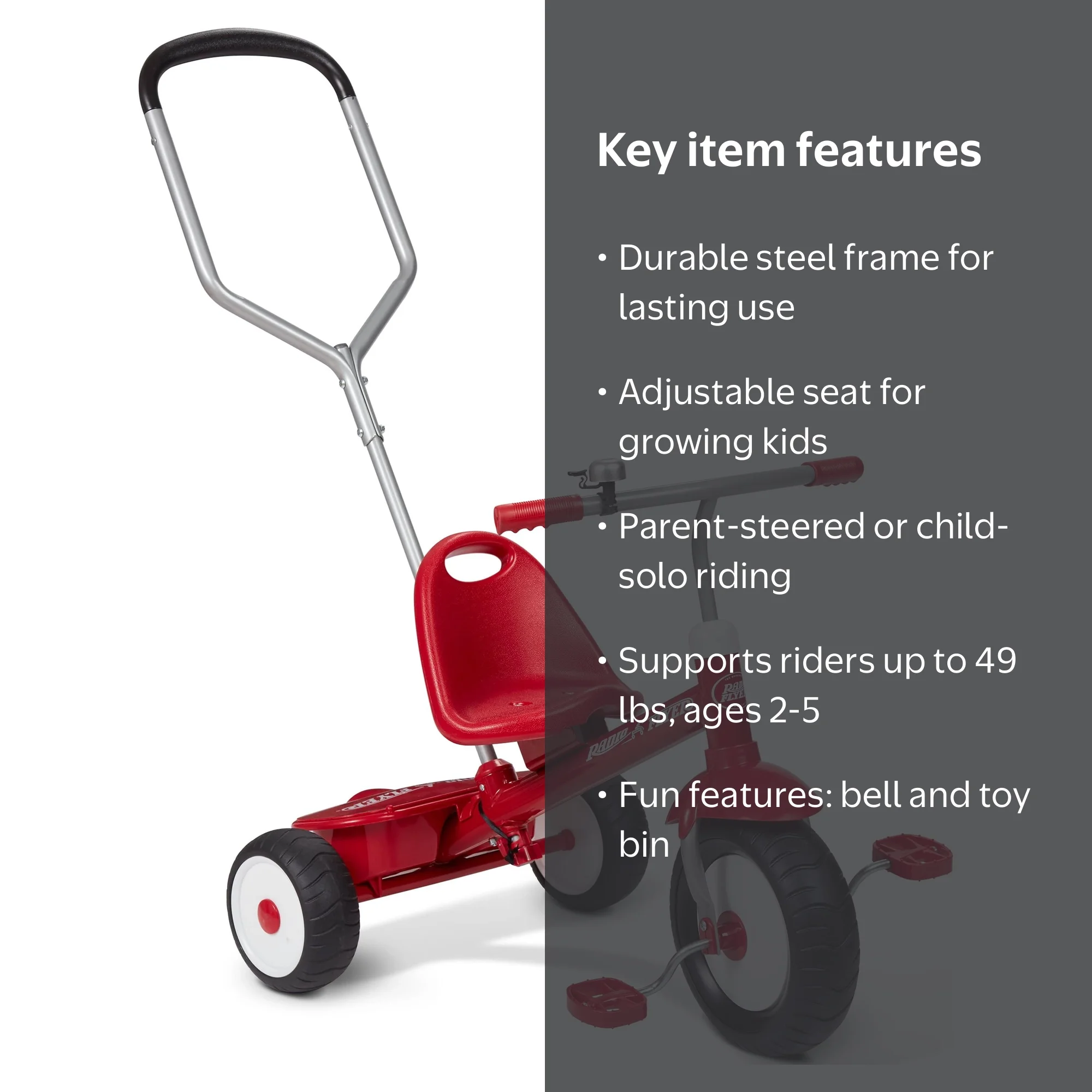 VéLo Enfant Tricycle,Tricycle Extérieur à Roue Solide for Bébé De 2 à 6