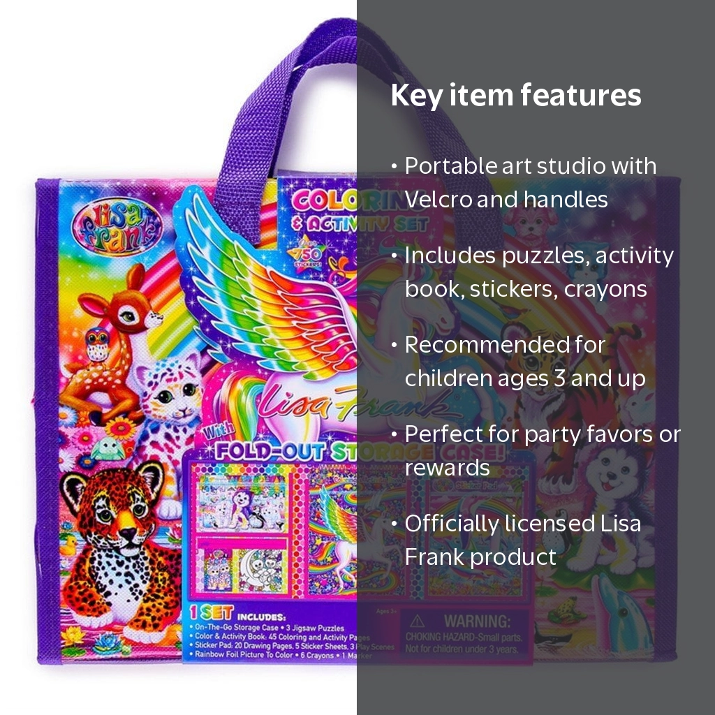 Lisa Frank Art Kit & Activity Set with Fold Out Storage Case