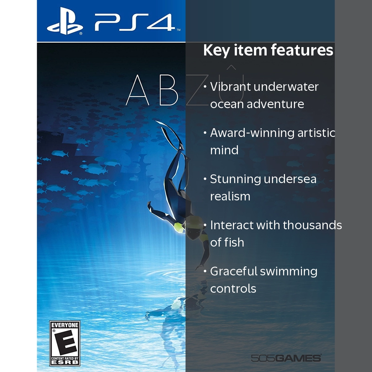 505 Games, Abzu, Action and Adventure Video Game, PlayStation 4