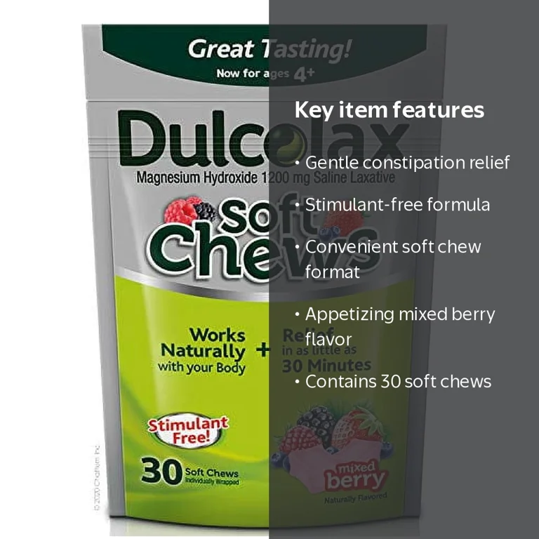 Dulcolax Laxative Soft Chews, Stimulant Free Constipation Relief