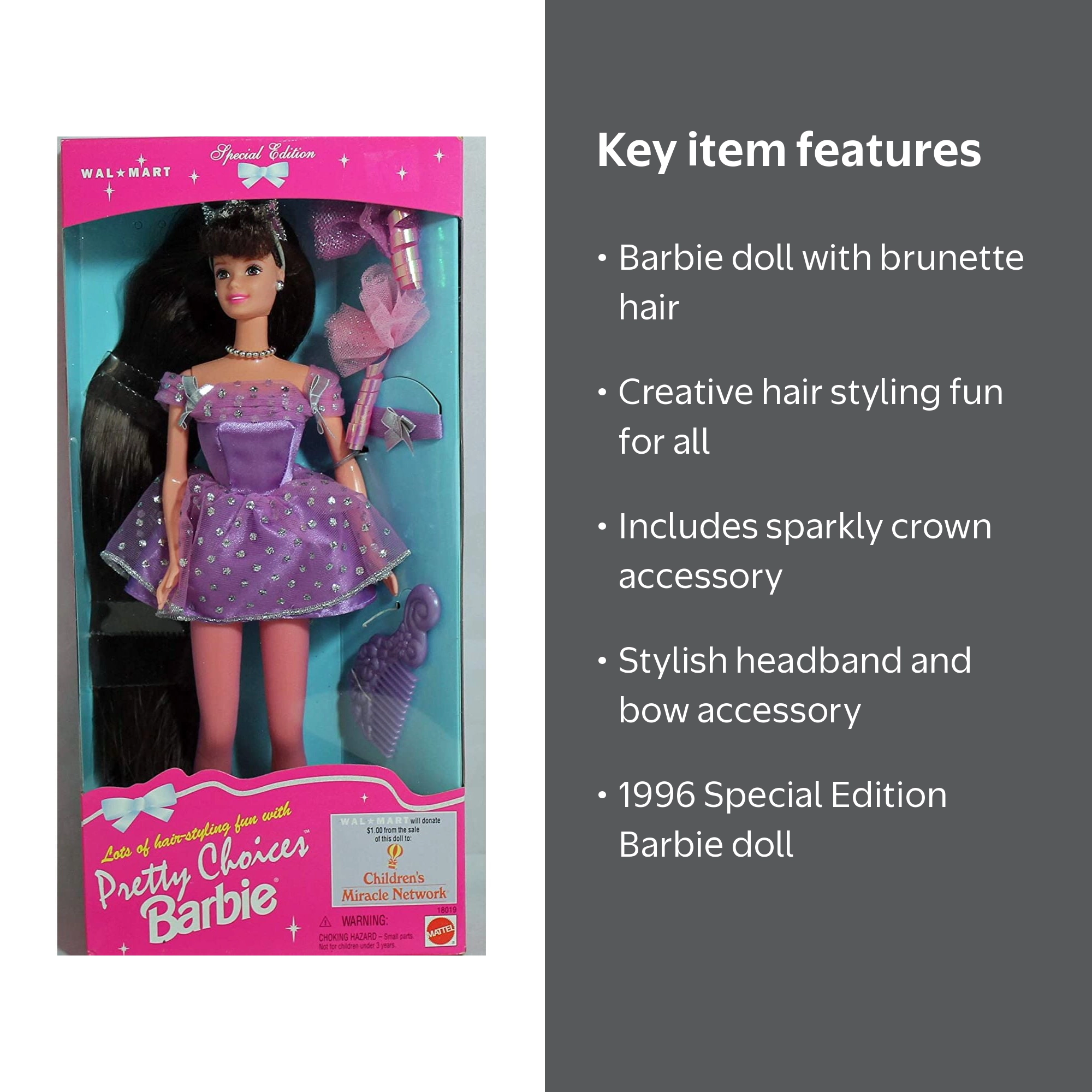 Pretty Choices Barbie Doll Brunette Special Edition 1996 Mattel